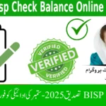How to Easily Bisp Check Balance Online by CNIC in Pakistan