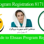 Easy Guide to Ehsaas Program Registration 8171 NADRA