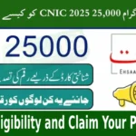Ehsaas Program 25,000 CNIC Check 2025