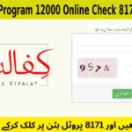 Ehsaas Program 12000 Online Check 8171 Easily