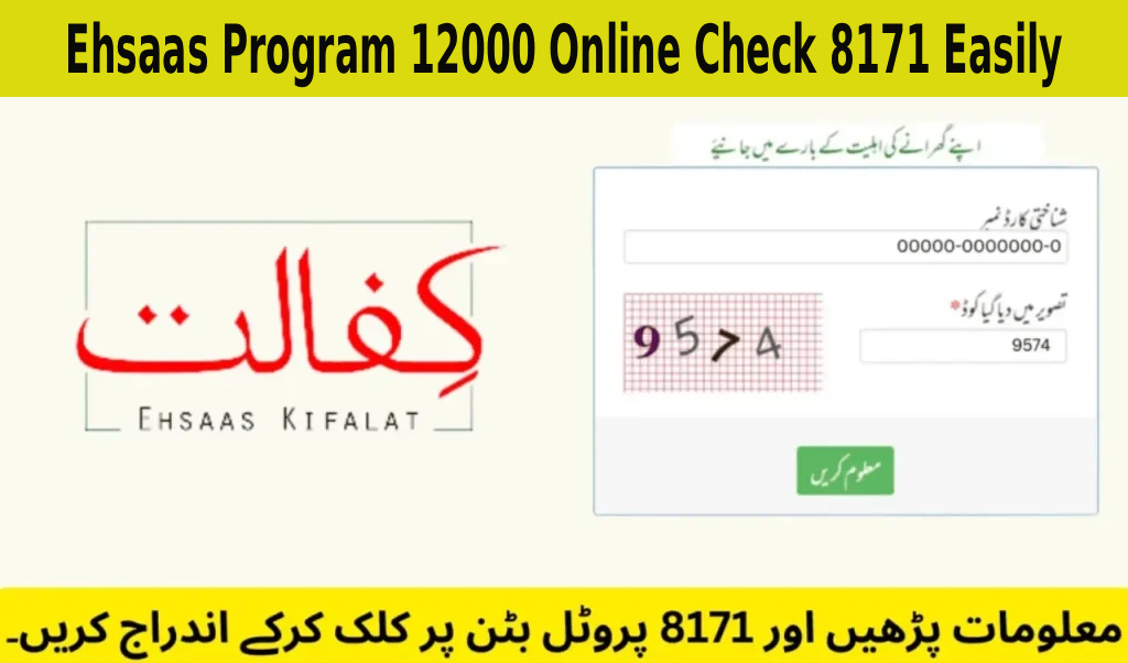 Ehsaas Program 12000 Online Check 8171 Easily