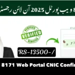 Guide to 8171 Web Portal CNIC Confirmation