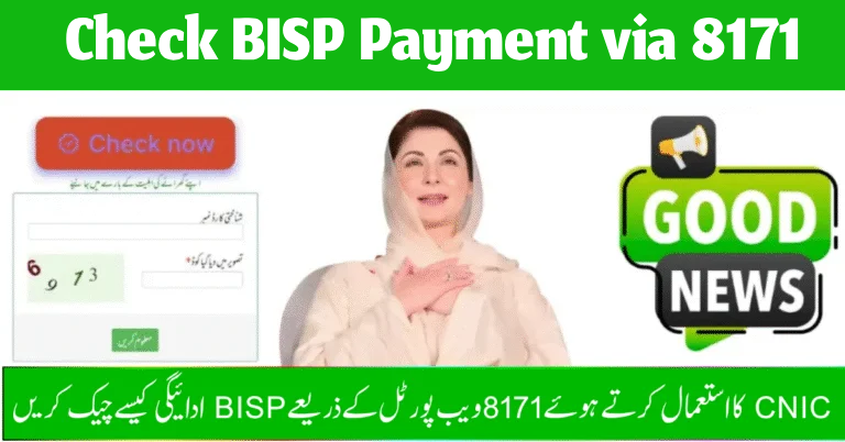 How to Check BISP Payment via 8171 Web Portal Using CNIC